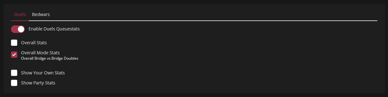 Duels Configuration